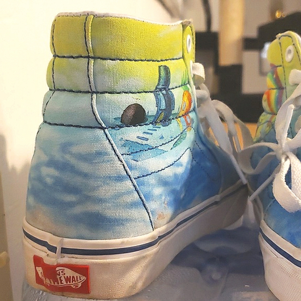 VANS Unisex SPONGEBOB SHOES 5.5 MENS 7 WOMENS - Picture 5 of 11